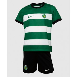 Sporting CP Koszulka Podstawowych Dziecięca 2023-24 Krótki Rękaw (+ Krótkie spodenki)
